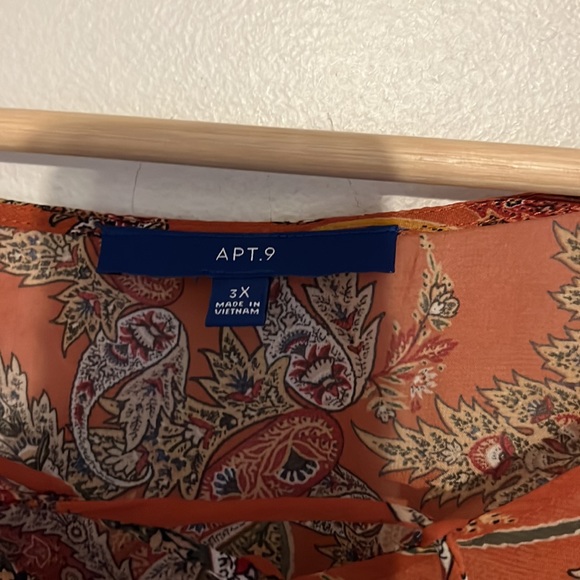 Apt. 9 Plus Size Paisley Bohemian Peasant Top & Cami - Picture 5 of 7